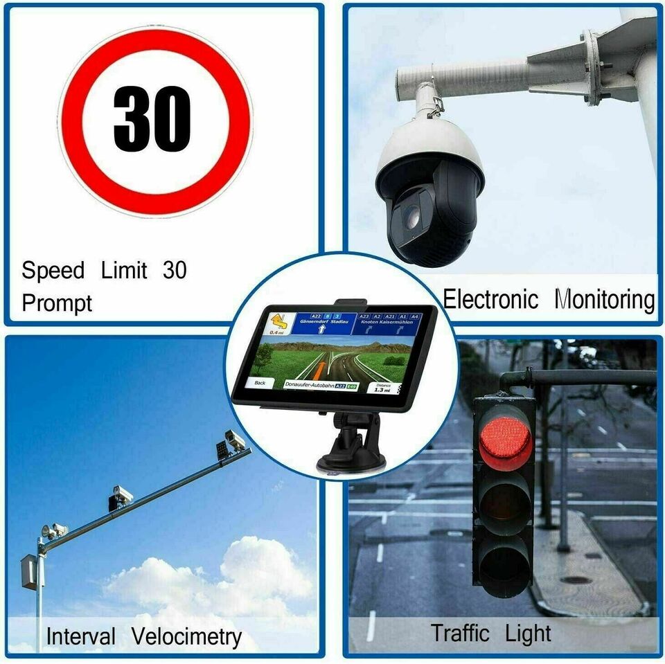 7-Inch Portable Car & Truck GPS Navigator with 8GB Storage and 256MB RAM, Includes Free USA & Canada Maps