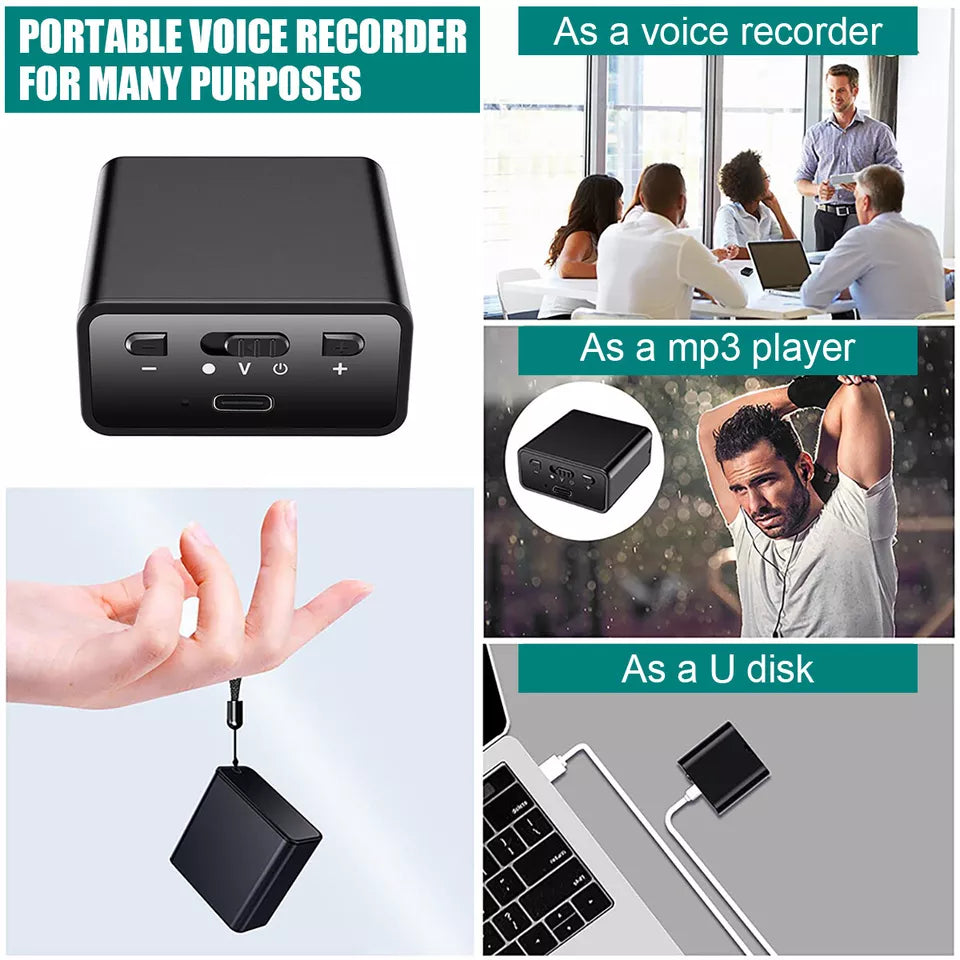 Mini Digital Voice Activated Recorder Audio Recording Device-8/16G