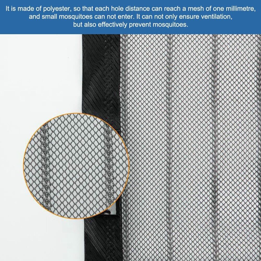 Magnetic Screen Door Mesh Curtain Durable Heavy Duty Mosquito Net Bug