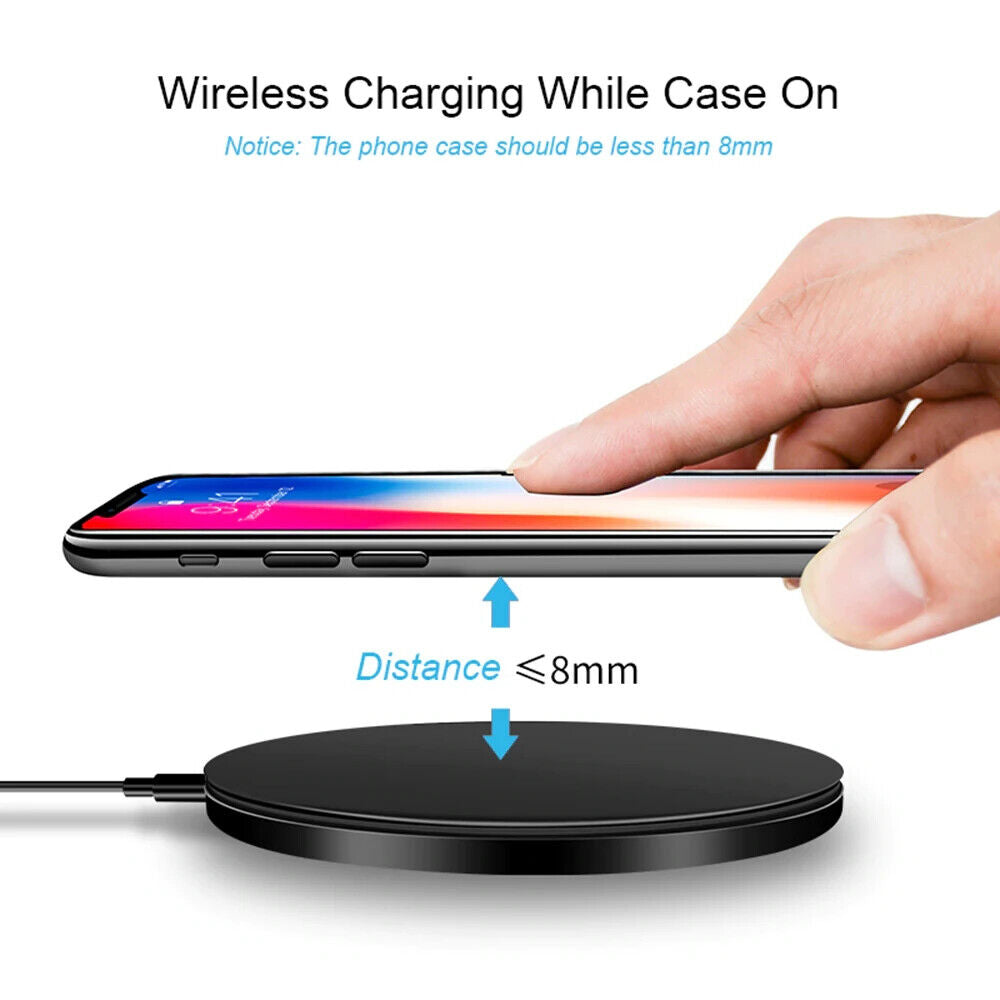 Fast Wireless Charging Pad Dock Compatible with Samsung, iPhone, and Android Cell Phone