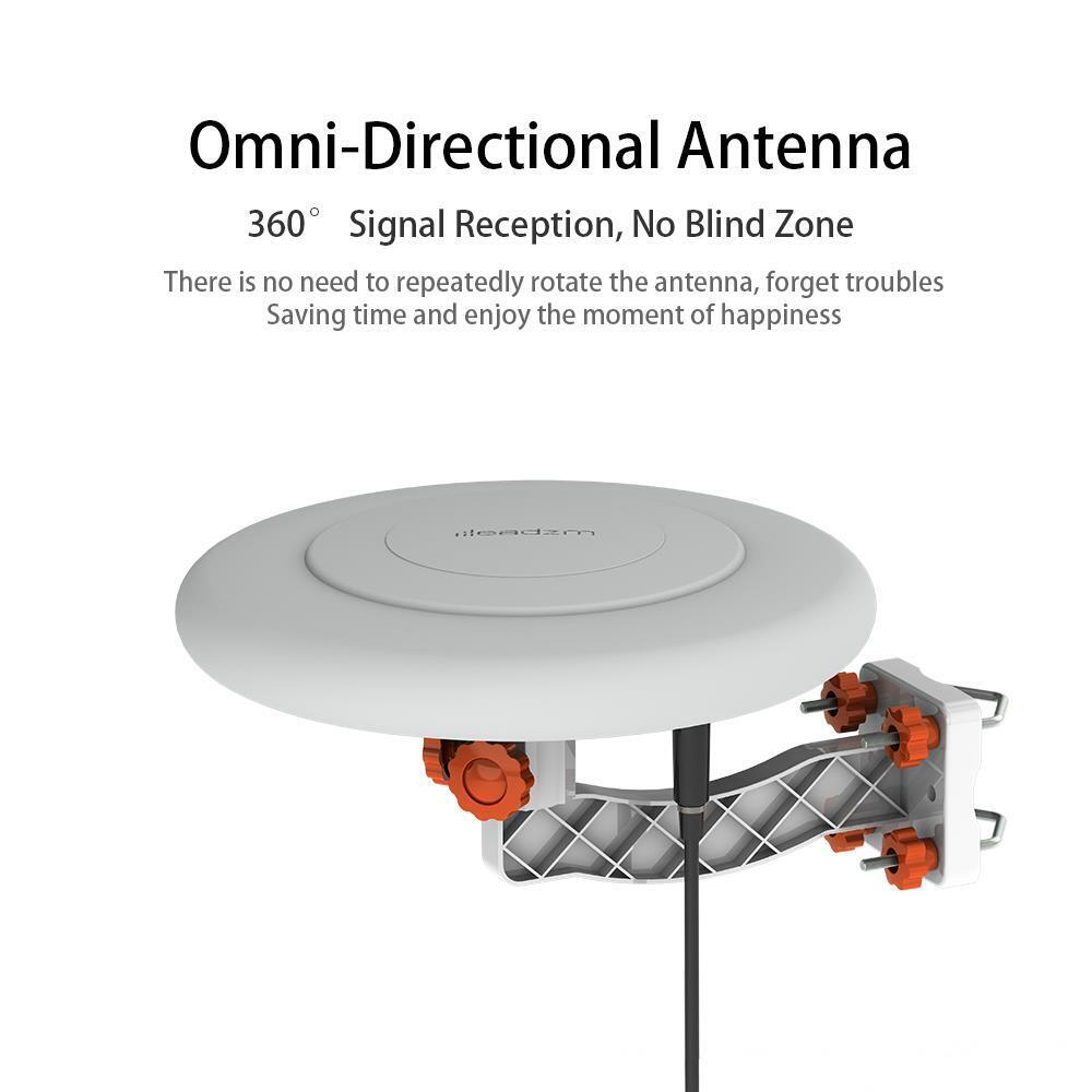 HDTV Outdoor Amplified TV Antenna 360° Omni-Directional Digital HD 1080P 4K (Homes, RVs, Yachts)
