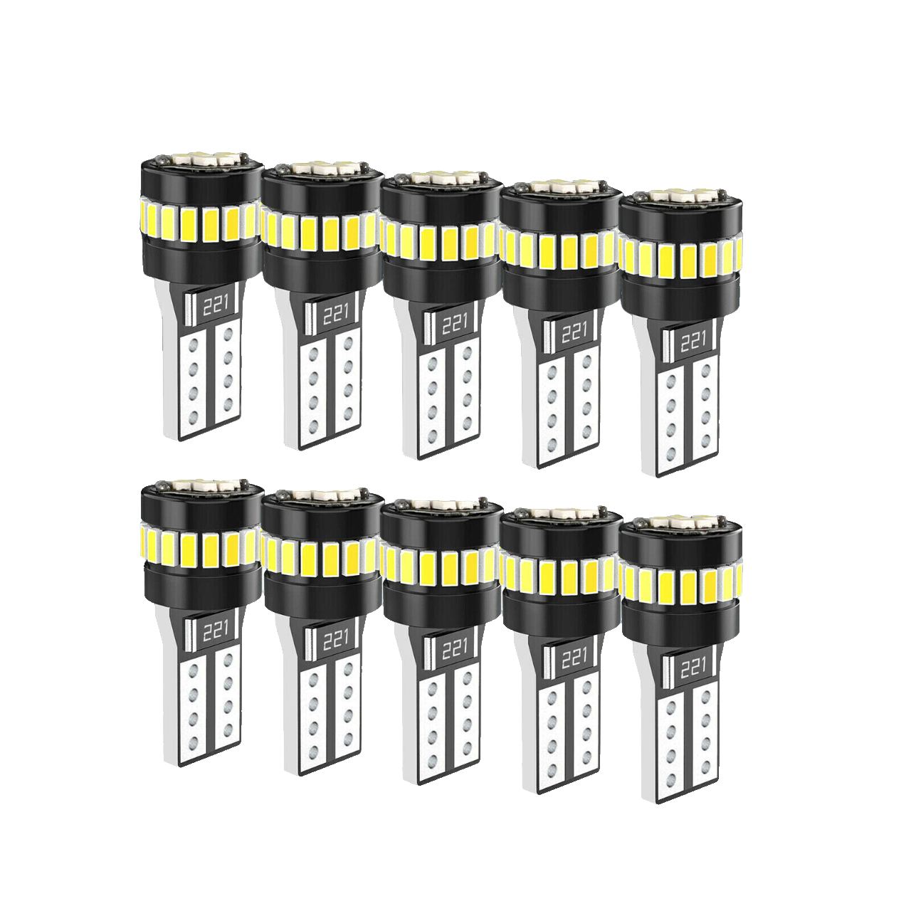 LED Car Bulbs Interior 10PCS T10 194 168 24SMD