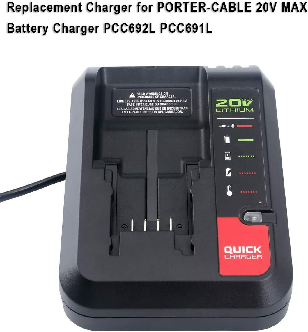 20V MAX Rapid charger for Black&Decker and Porter Cable 20 Volt Lithium Battery