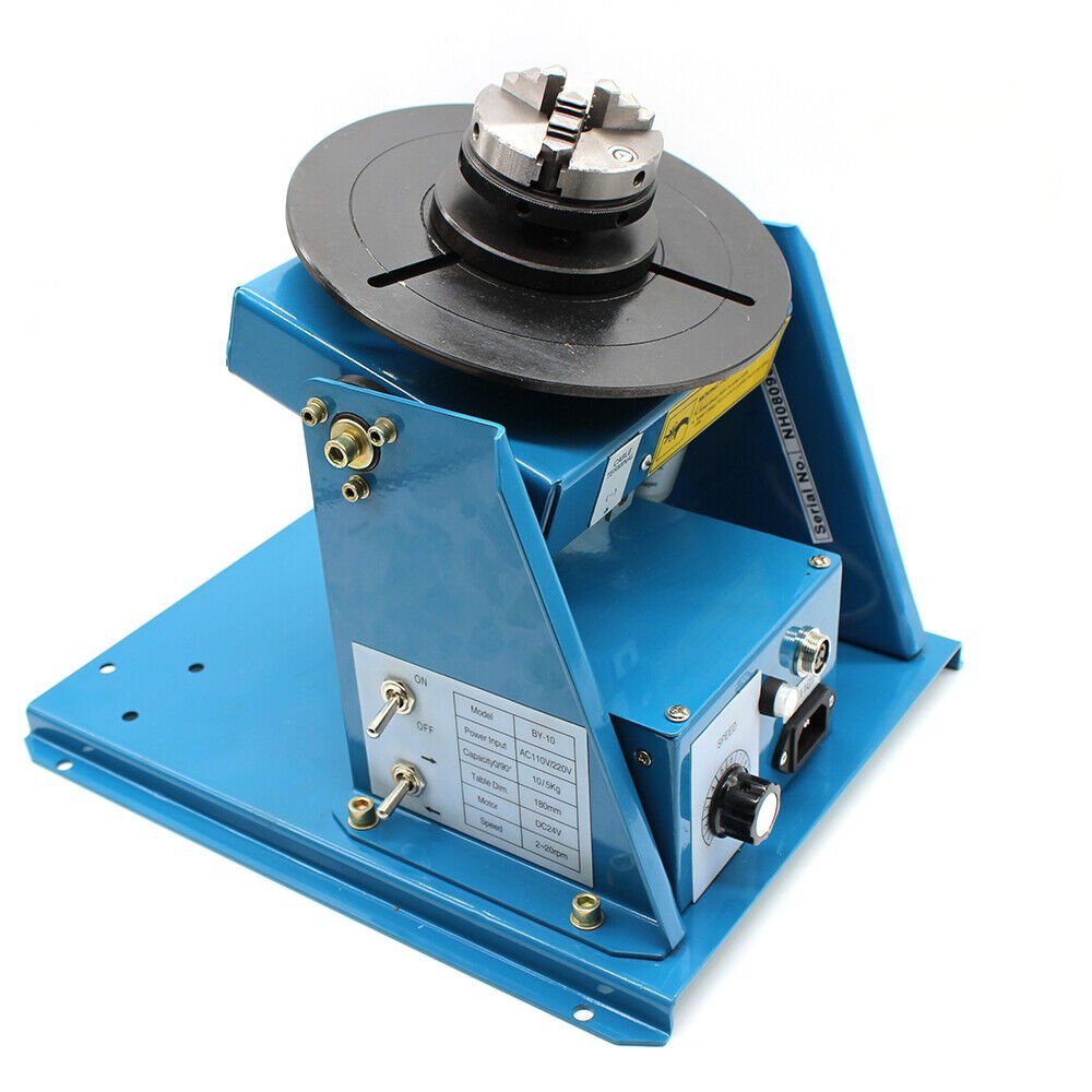 2.5" Rotary Welding Positioner Turntable Table 3 Jaw Lathe Chuck 2-10RPM Tables