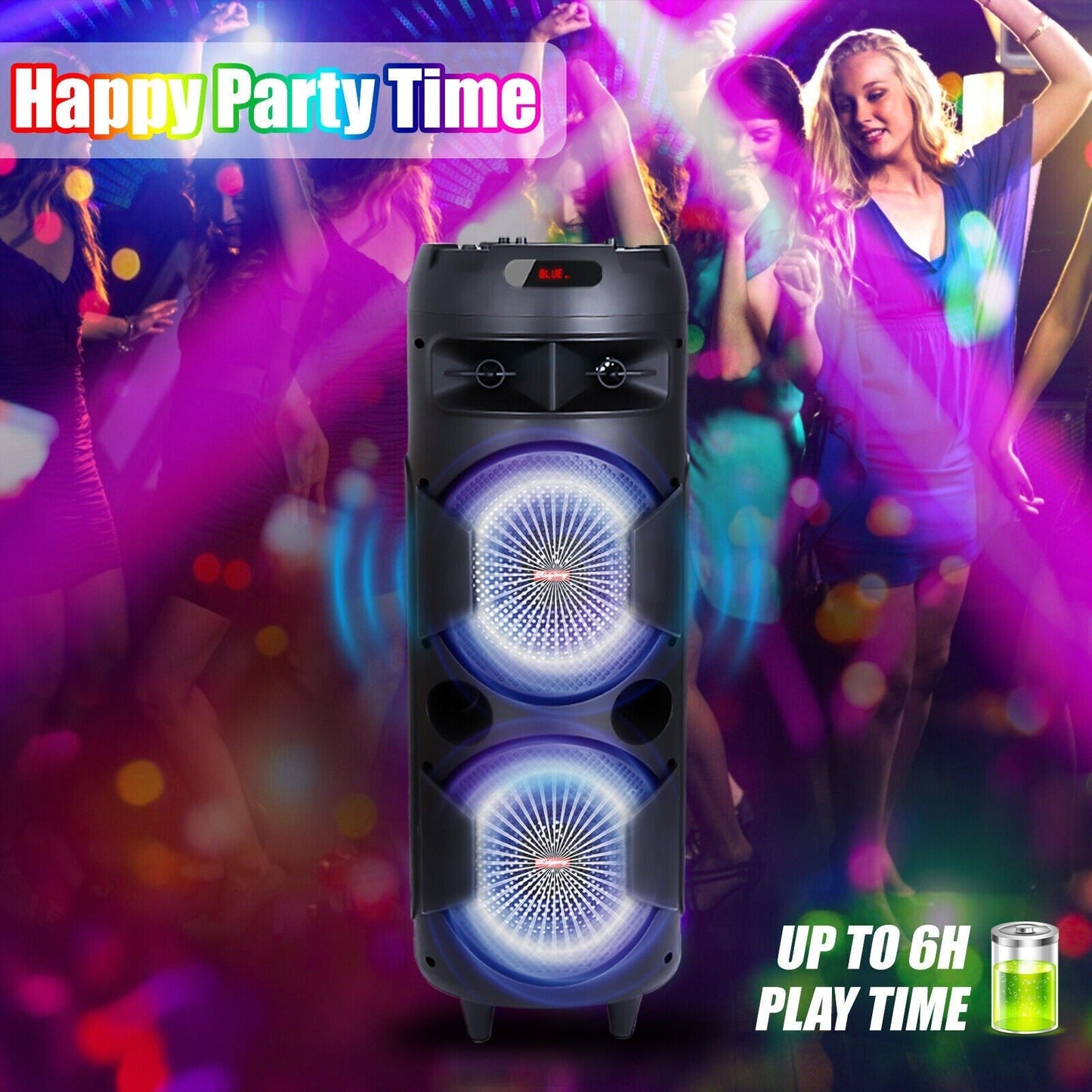 Professional 5000W Portable Bluetooth Speaker with Sub Woofer Heavy Bass