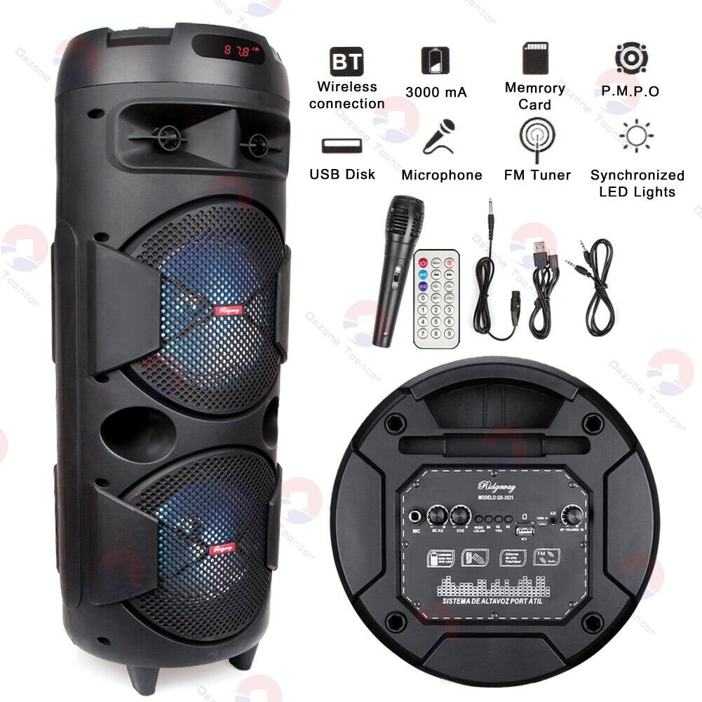 Professional 5000W Portable Bluetooth Speaker with Sub Woofer Heavy Bass