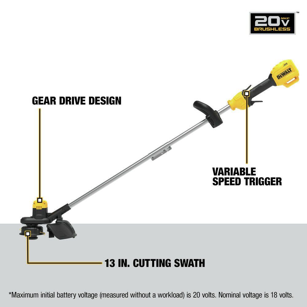 DeWalt DCST925B 20V MAX 13 in Cordless String Trimmer New