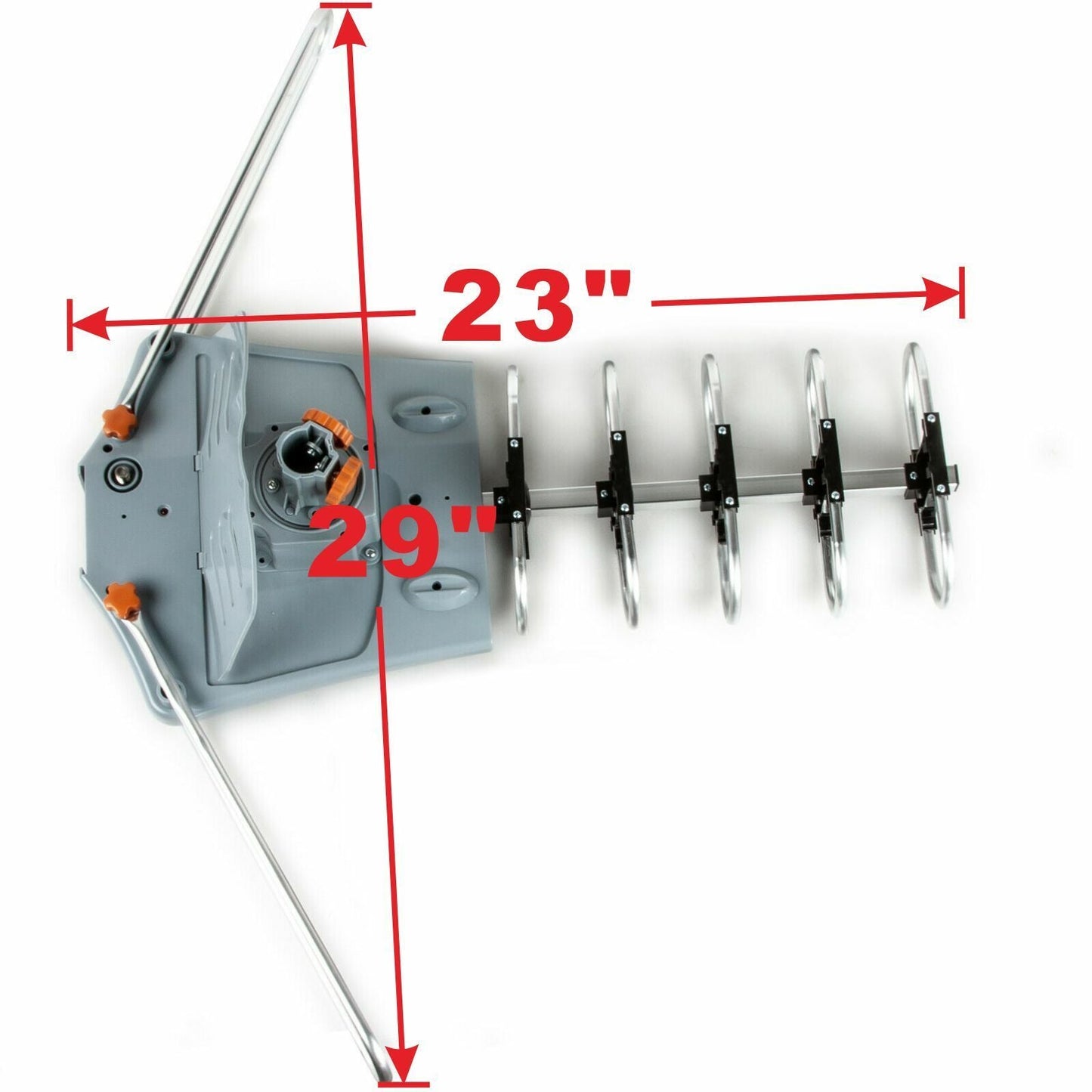 900+ Miles 4k Outdoor Amplified Digital Antenna WITH 360 Rotor HD TV UHF VHF FM