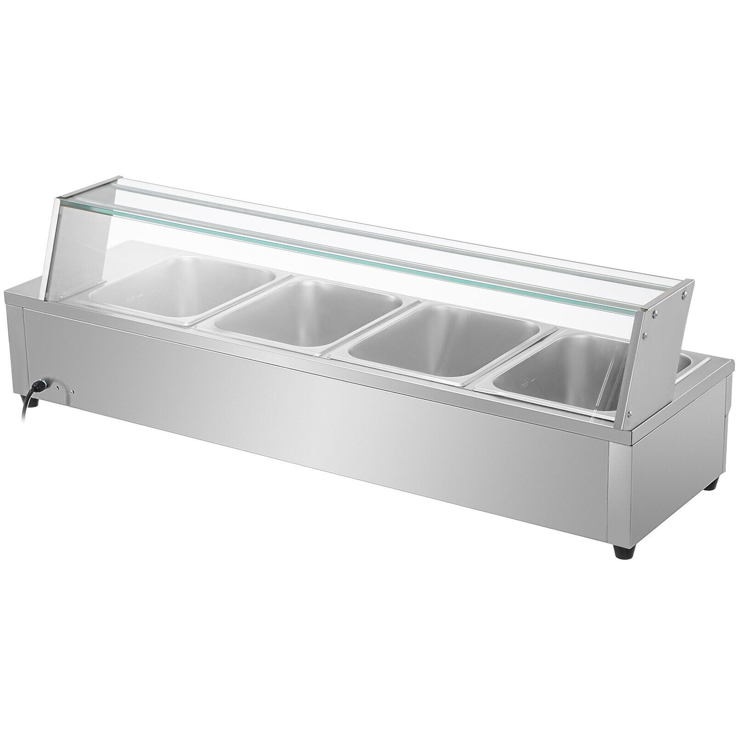 Food Warmer Steam Table Buffet Countertop 1500W 110V 4-Pan