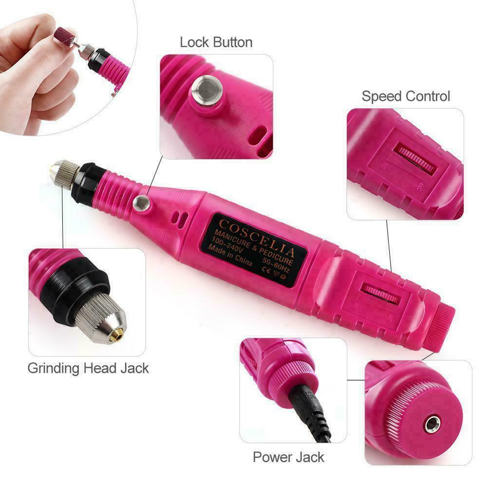 Professional Electric Nail File Drill Manicure Tool Machine Set Kit