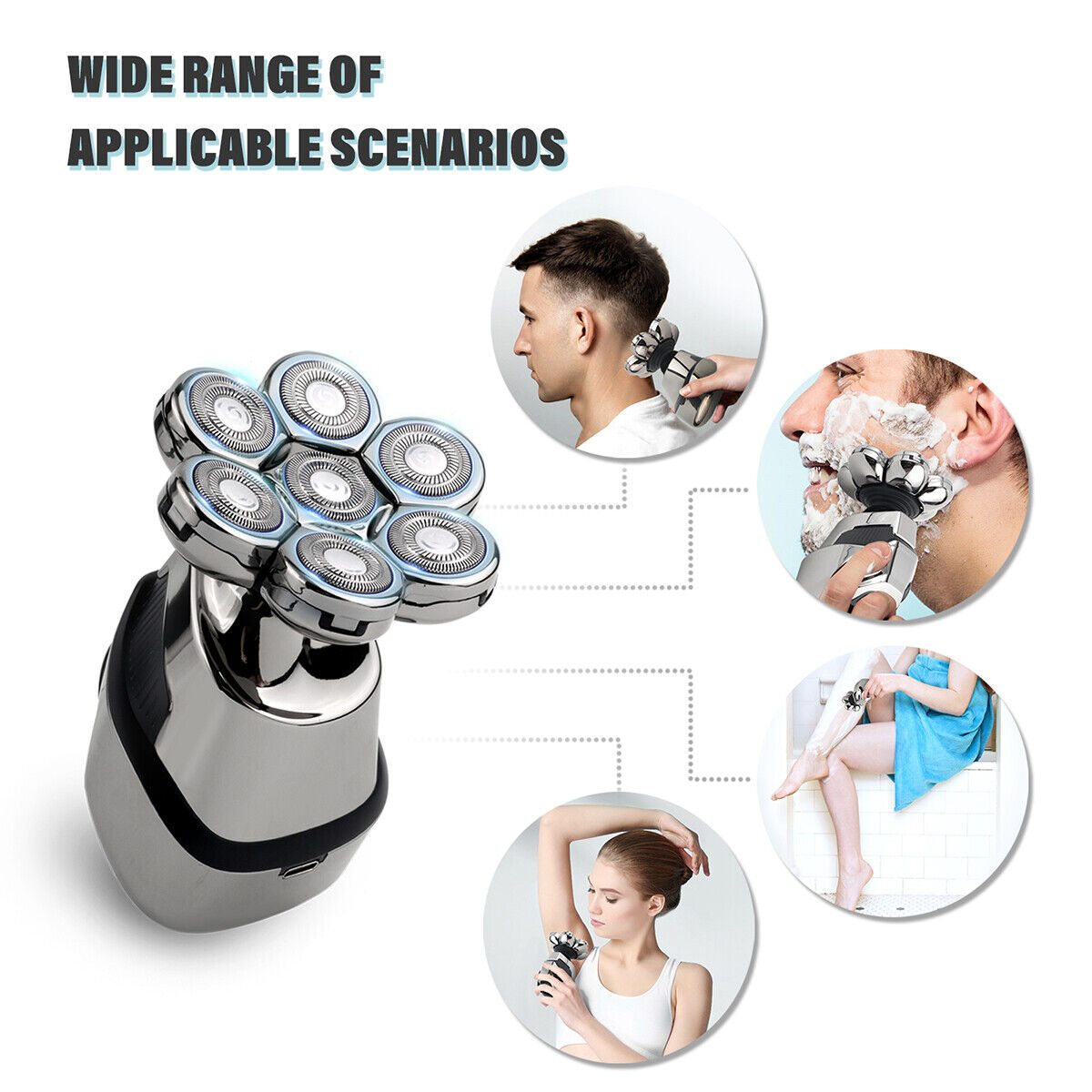 Electric Shaver 7D 5 in 1 Hair Remover Wet & Dry