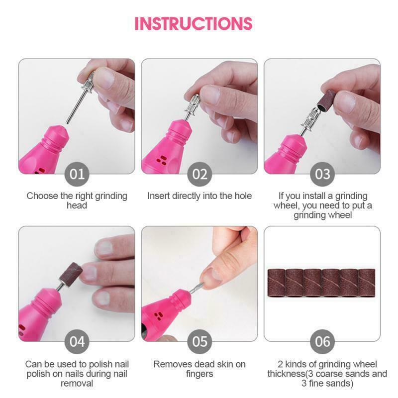 Professional Electric Nail File Drill Manicure Tool Machine Set Kit