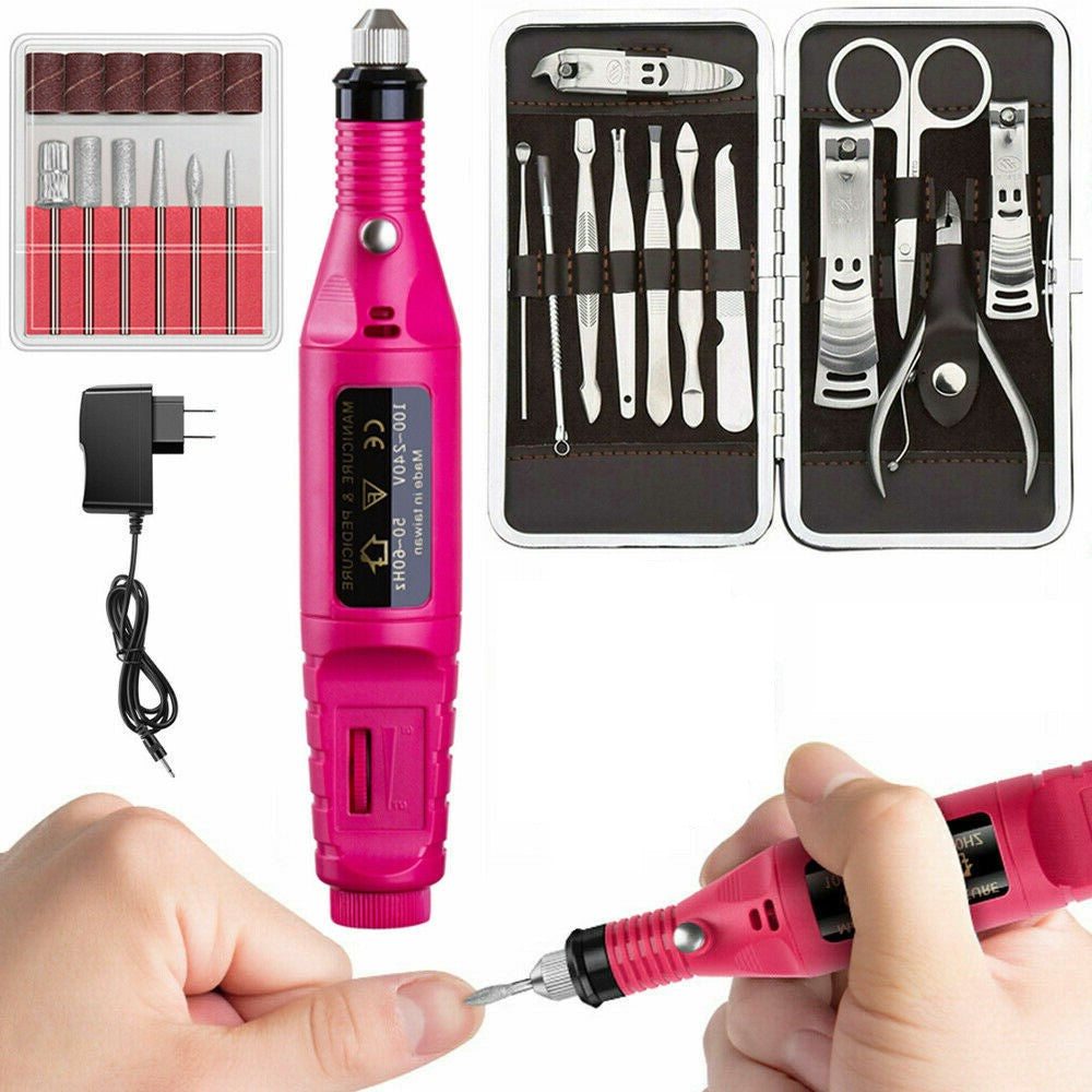 Professional Electric Nail File Drill Manicure Tool Machine Set Kit