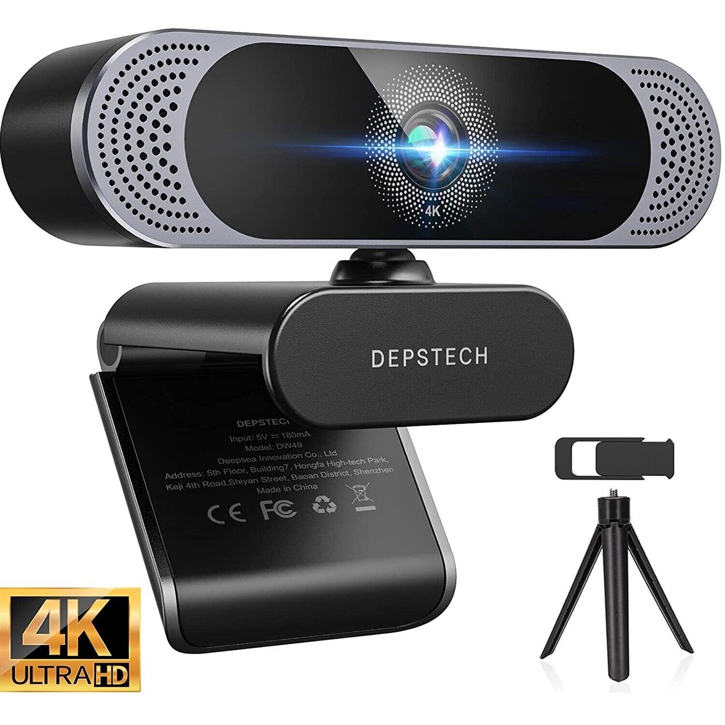 4K UHD Webcam with Streaming Autofocus