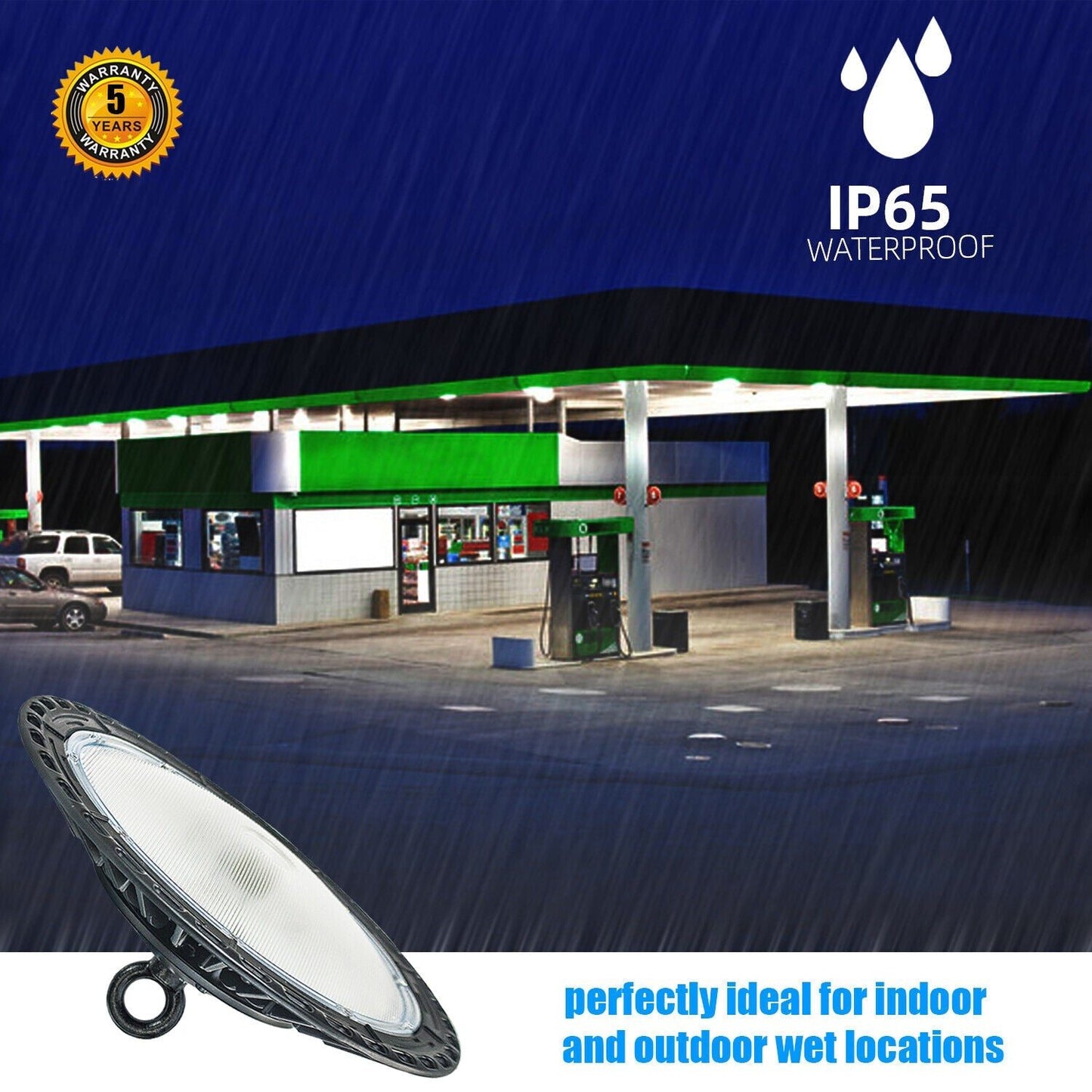 Warehouse Lights, Commercial Workshop 6Pcs 150 Watts LED High Bay Light Fixtures