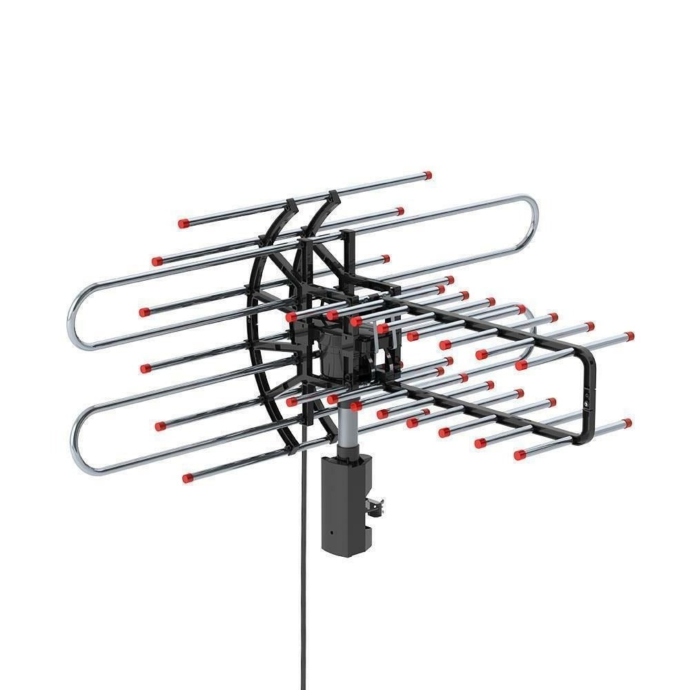 500+ Miles Outdoor TV Antenna Motorized Amplified HD TV 4k VHF/UHF 360°