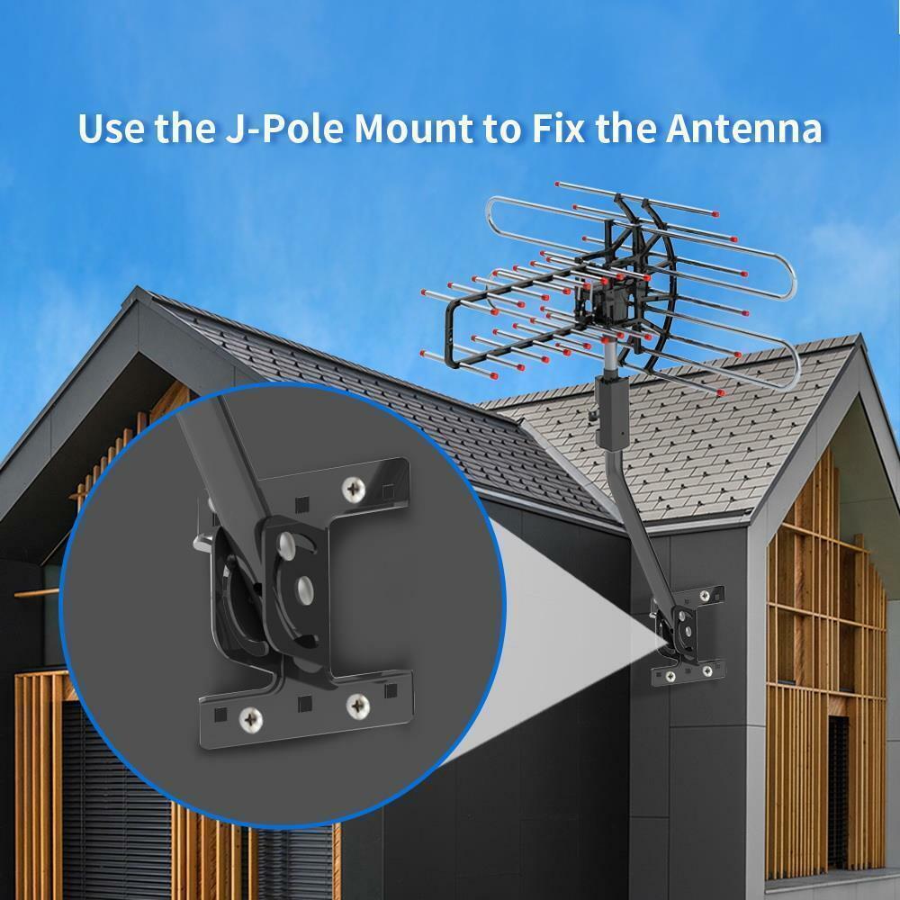 500+ Miles Outdoor TV Antenna Motorized Amplified HD TV 4k VHF/UHF 360°