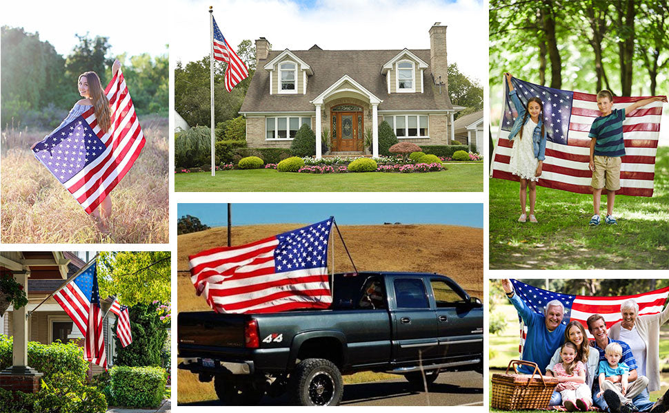 3x5 ft Heavy-Duty Embroidered American Flag – Built to Fly with Honor