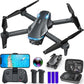FPV 4K Dual Camera Drone – Foldable Quadcopter with 4 Batteries, 90 Min Flight Time, Optical Flow, Gesture Control