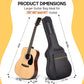 41-Inch Acoustic Guitar Bag – Padded, Water-Resistant Soft Case