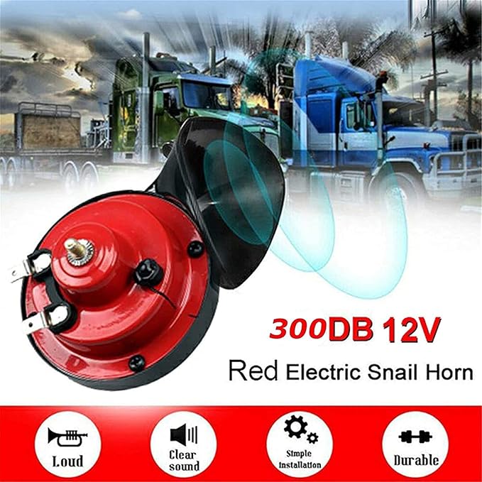 300DB Train Horn – Super Loud 12V Waterproof Air Horn for Car, Truck, or Motorcycle (2 pk)