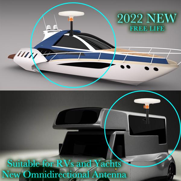 HDTV Outdoor Amplified TV Antenna 360° Omni-Directional Digital HD 1080P 4K (Homes, RVs, Yachts)