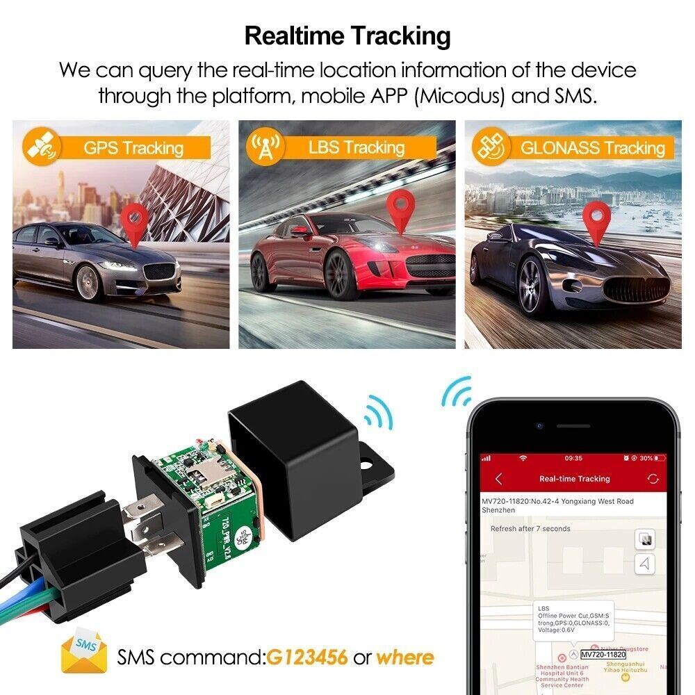 Real-Time GPS Tracking Locator: GPRS/GSM Anti-Theft Device for Cars & Motorcycles