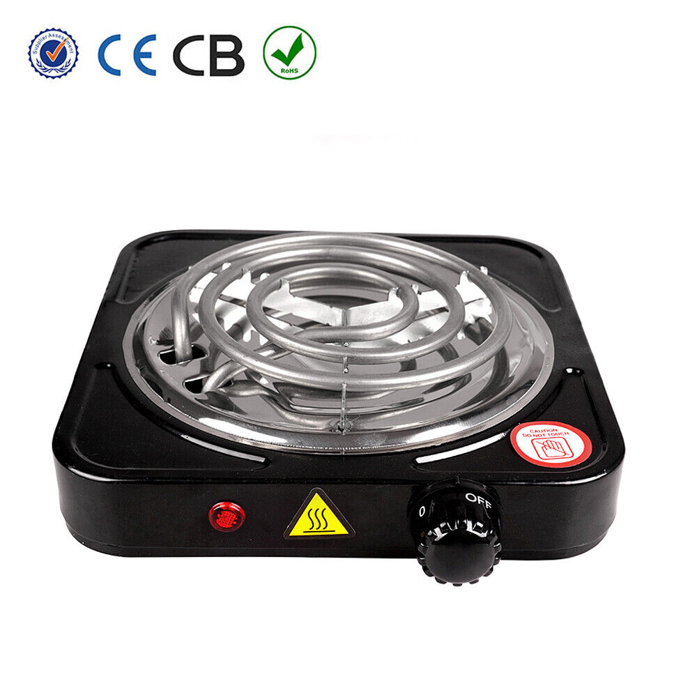 Portable Electric Single Burner Stove – 1000W Hot Plate for Quick, Compact Cooking