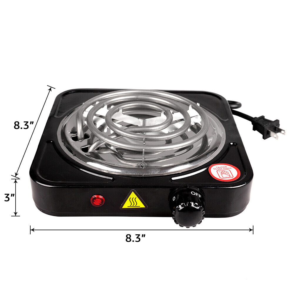 Portable Electric Single Burner Stove – 1000W Hot Plate for Quick, Compact Cooking