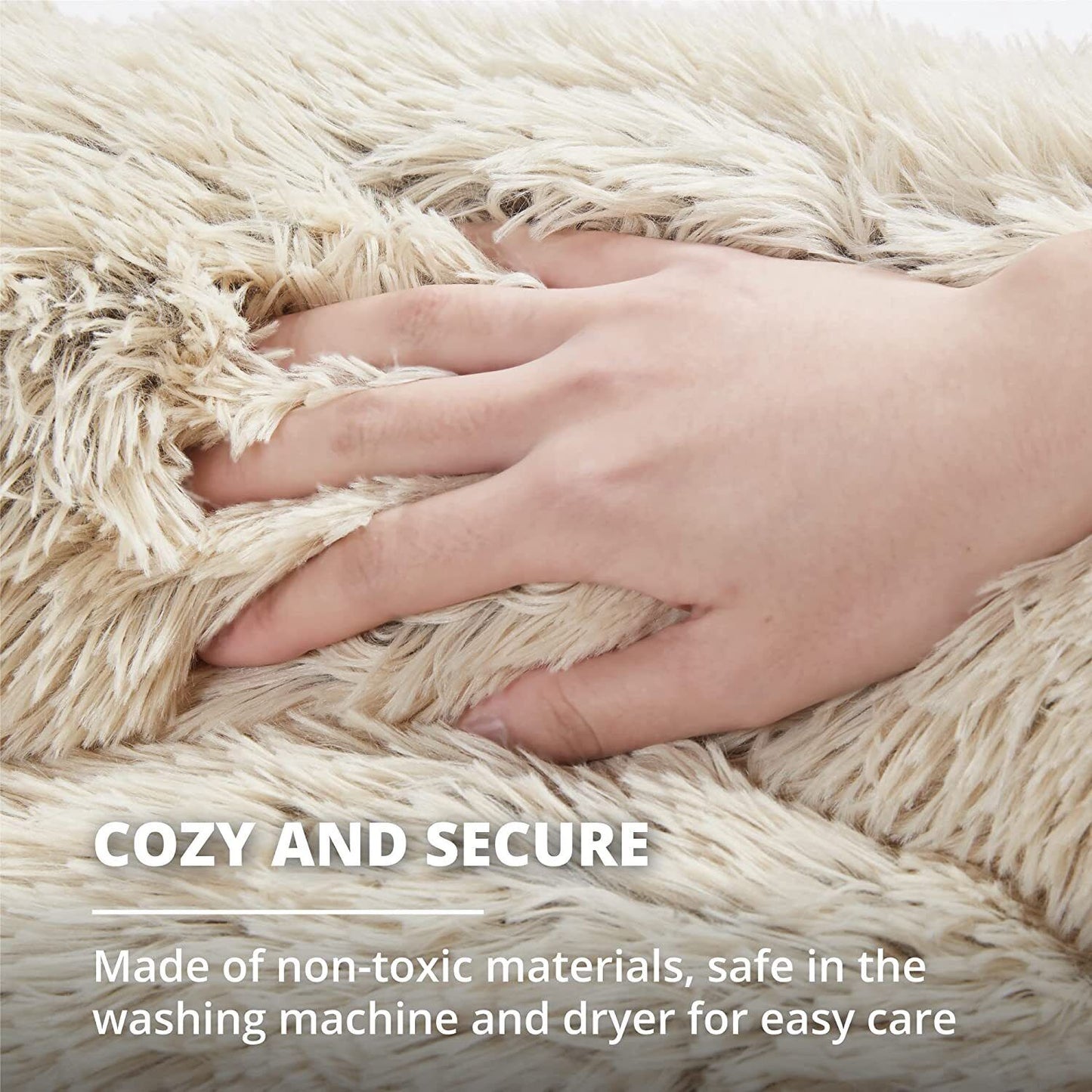 Soft Hooded Plush Pet Bed for Cats and Dogs