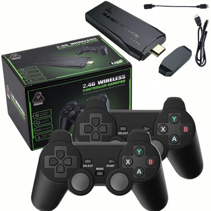 HDMI 4K Retro Game Stick Console – 64GB with 20,000+ Classic Games & 2 Wireless Controllers
