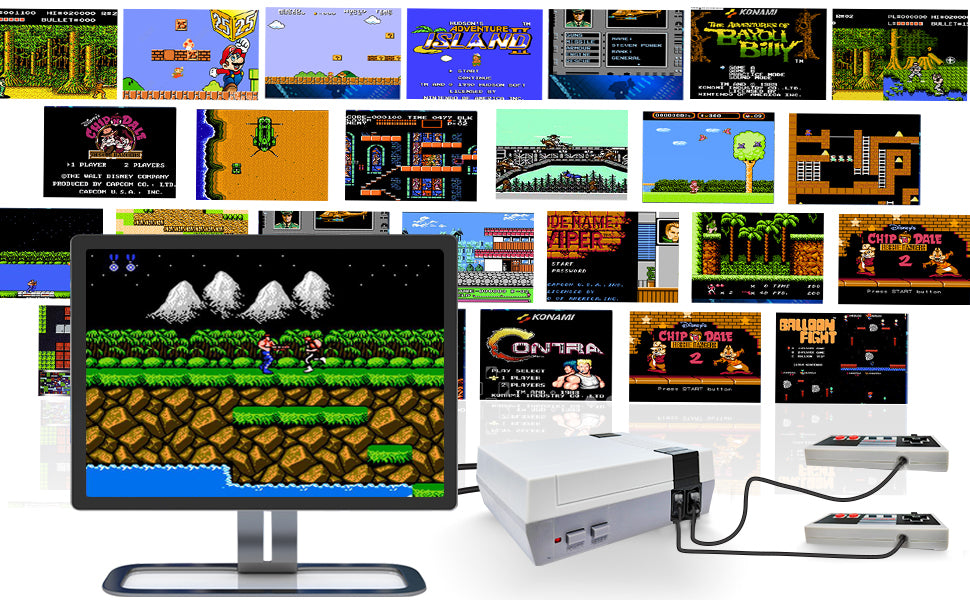Retro Gaming Console Classic Mini - 620 Built-in Games, 2 Controllers, 8-Bit AV Output, Plug & Play, Perfect Nostalgia Gift for Kids & Adults