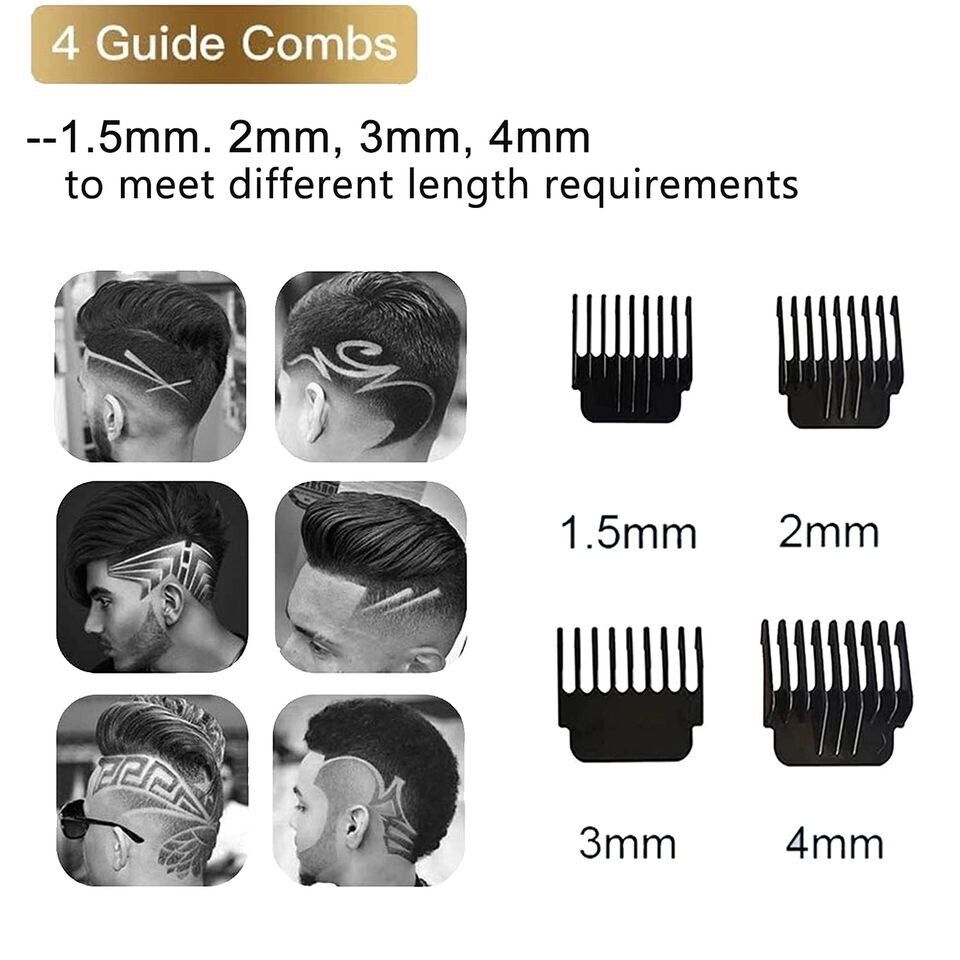 Professional Cordless Hair Trimmer & Beard Clipper - Barber-Grade Shaving Machine