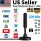 Upgraded Digital TV Antenna: 300-Mile Range, 1080P & 4K HDTV Indoor Reception