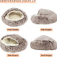 Soft Hooded Plush Pet Bed for Cats and Dogs
