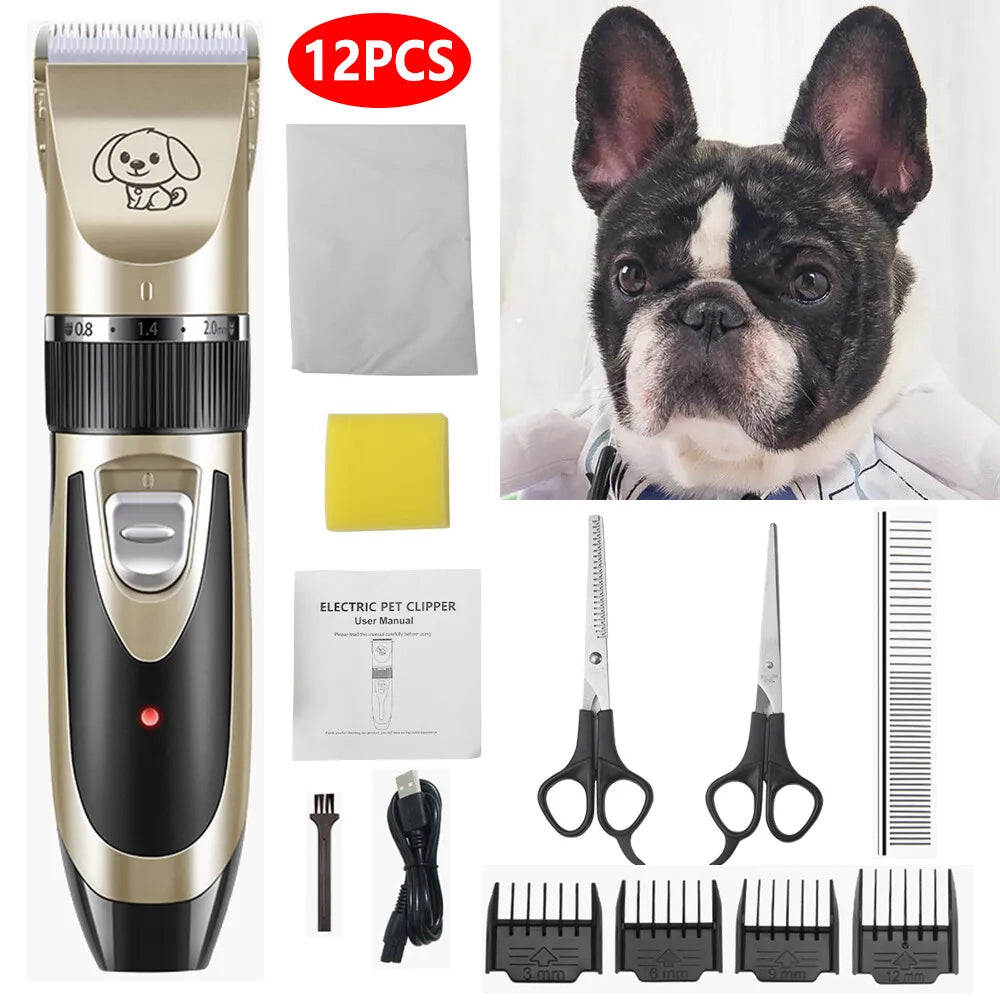 Professional Pet Clippers Hair Grooming Cordless Trimmer Shaver