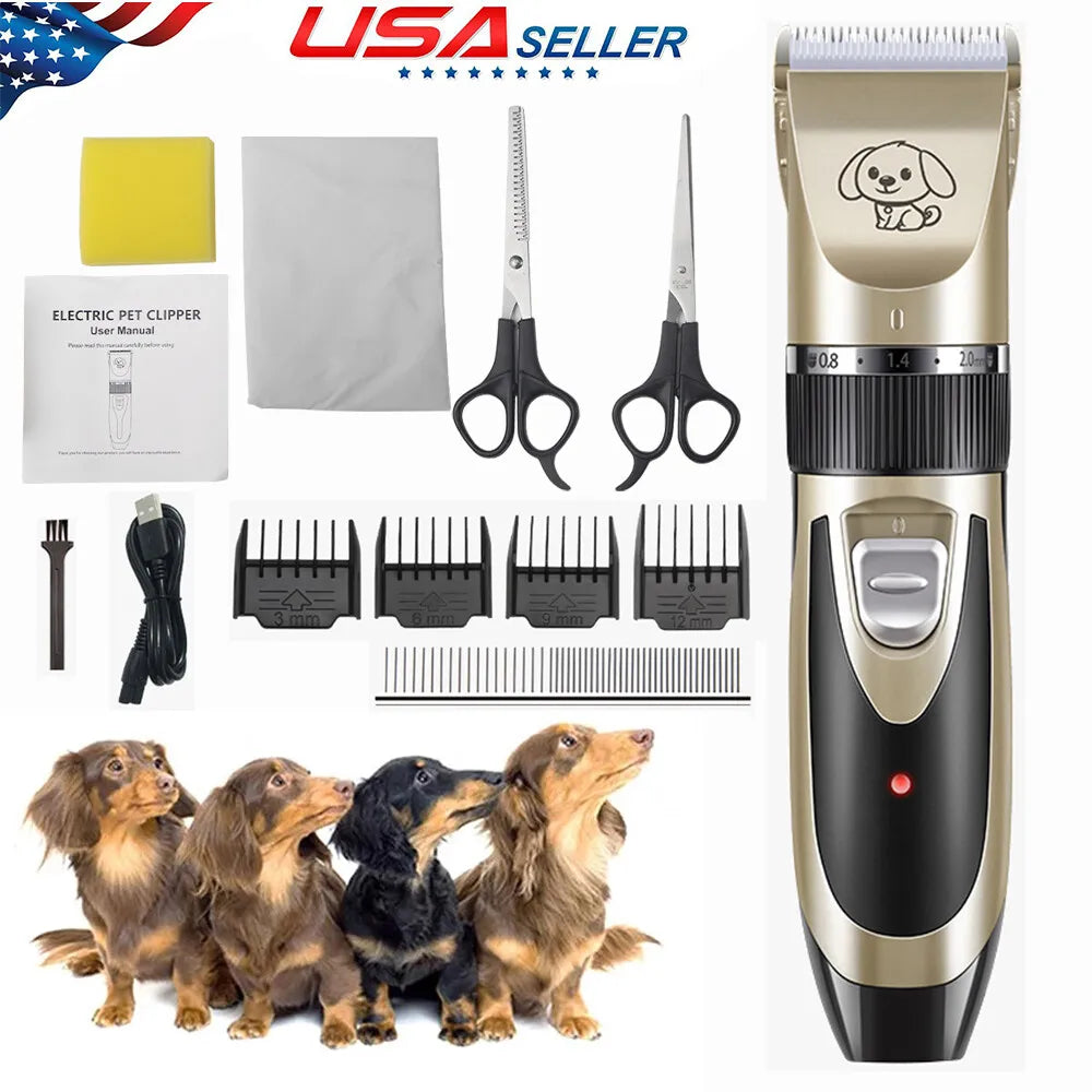Professional Pet Clippers Hair Grooming Cordless Trimmer Shaver