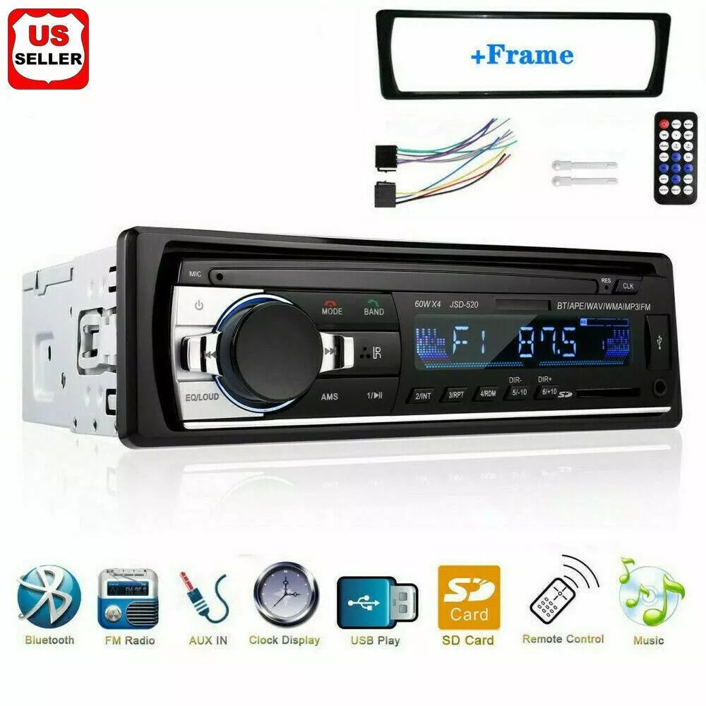 Bluetooth Car Stereo Audio SD USB MP3 Radio Player