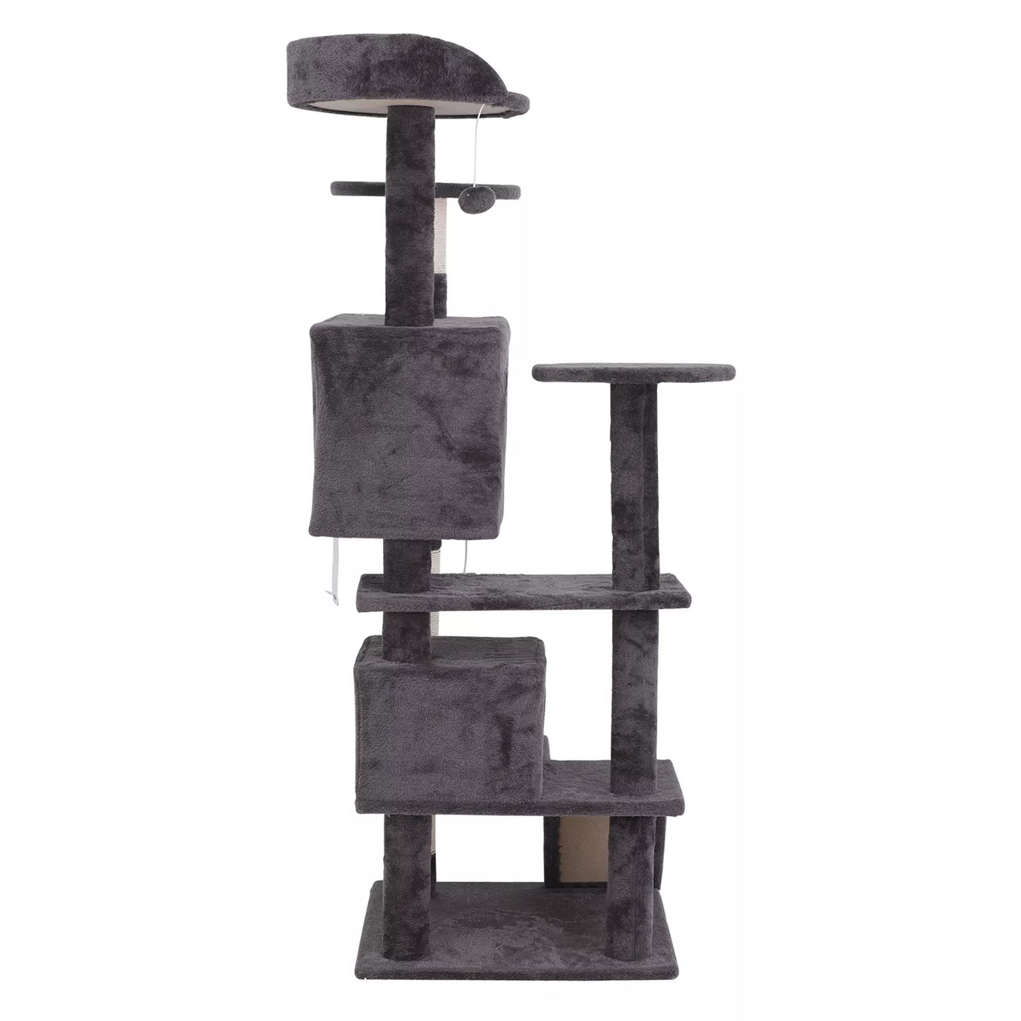 55" Sturdy Cat Tree Tower: Large Activity Center & Condo for Play and Rest