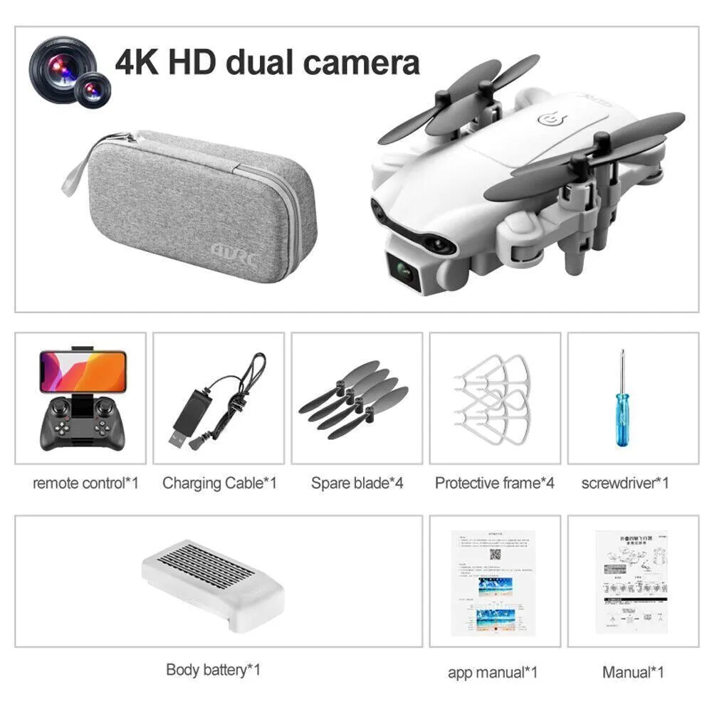 Drone 4k HD Wide Angle Camera WIFI FPV Drone Dual Camera Quadcopter
