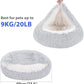 Soft Hooded Plush Pet Bed for Cats and Dogs