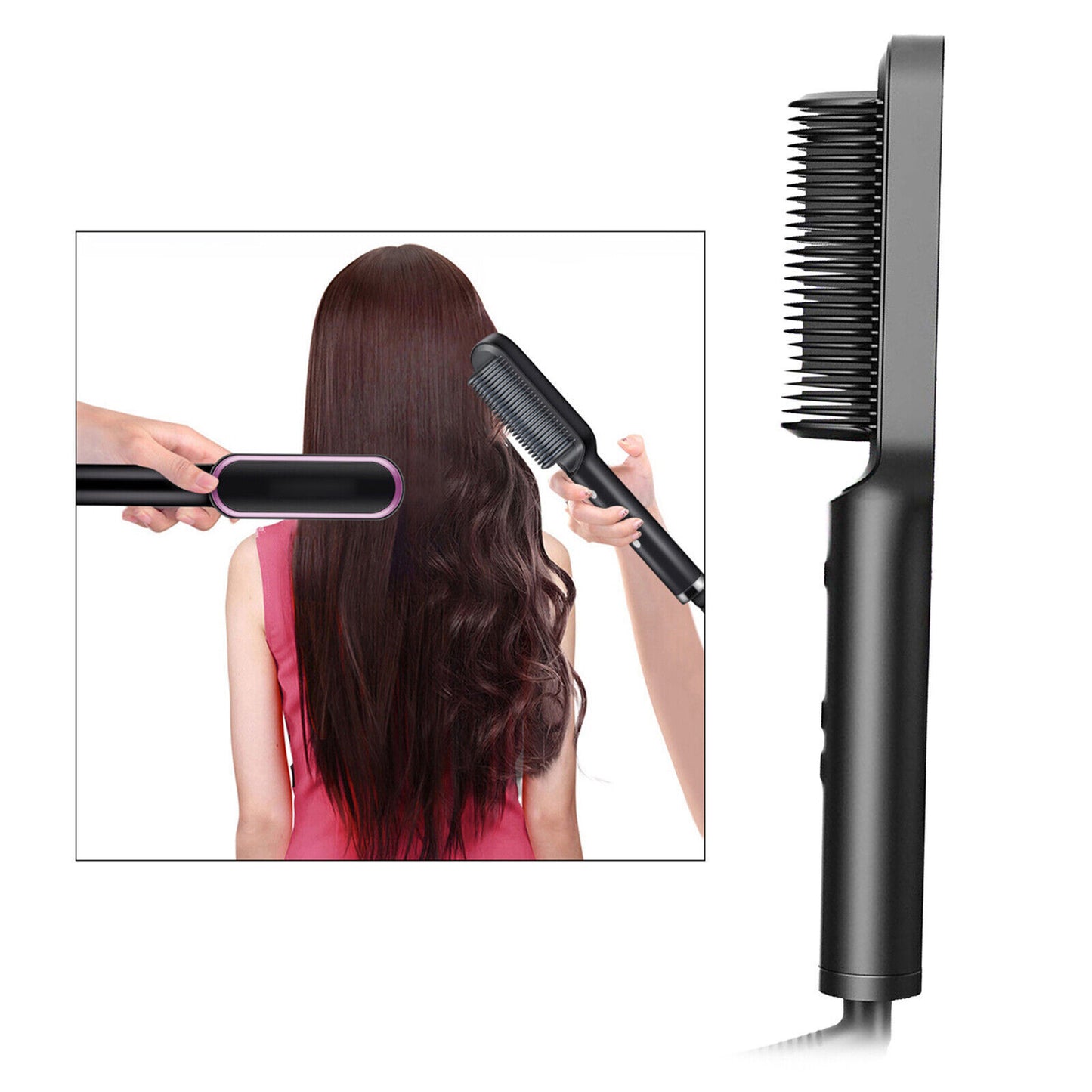 2-in-1 Hair Straightener Comb & Iron