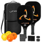 Fiberglass Pickleball Paddle Set - 2 Pack Racquets with Pickle Balls Racket Kit