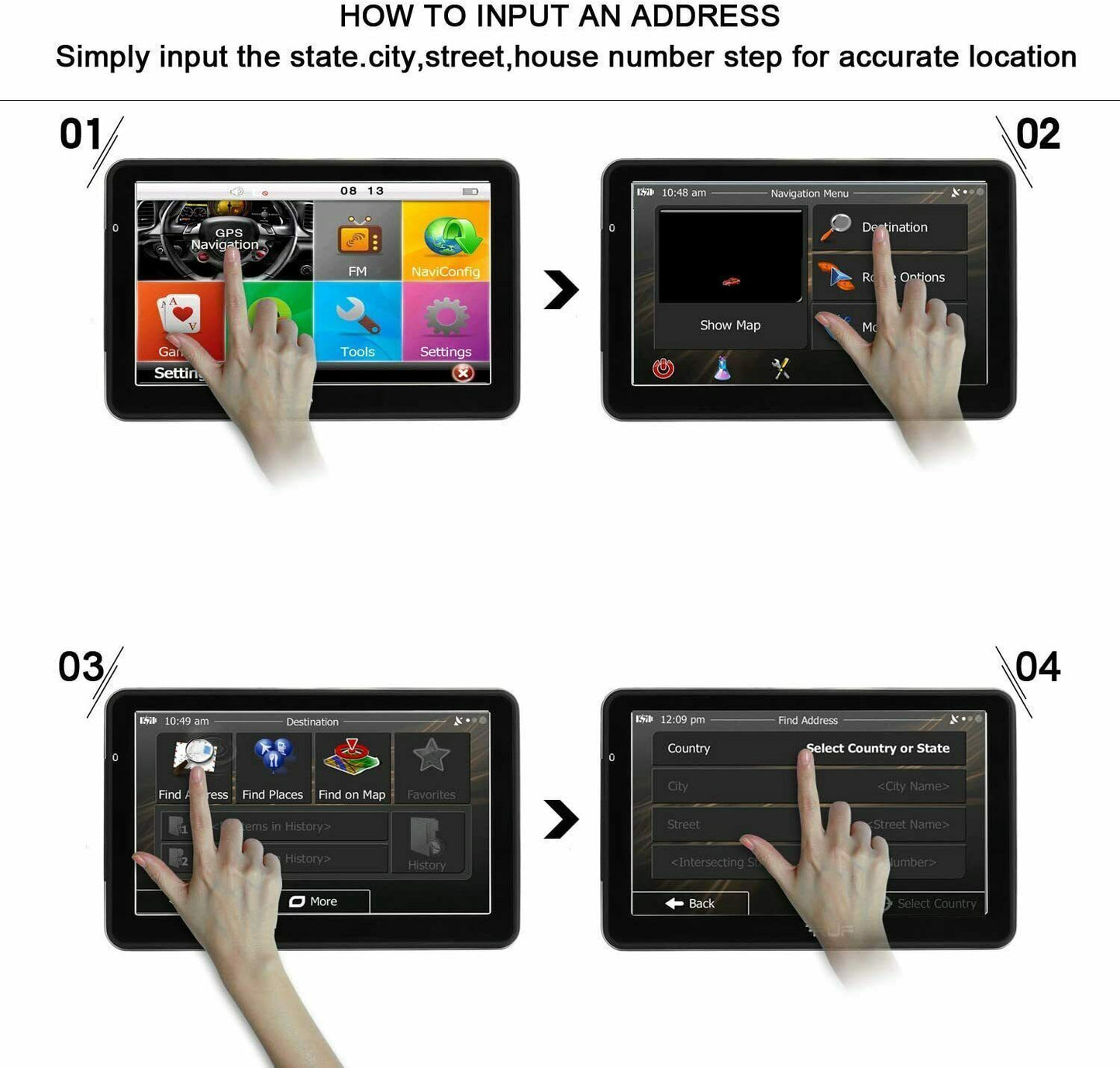 7-inch Portable Truck GPS Navigation with Free USA and Canada Maps - 8GB Storage and 256MB RAM