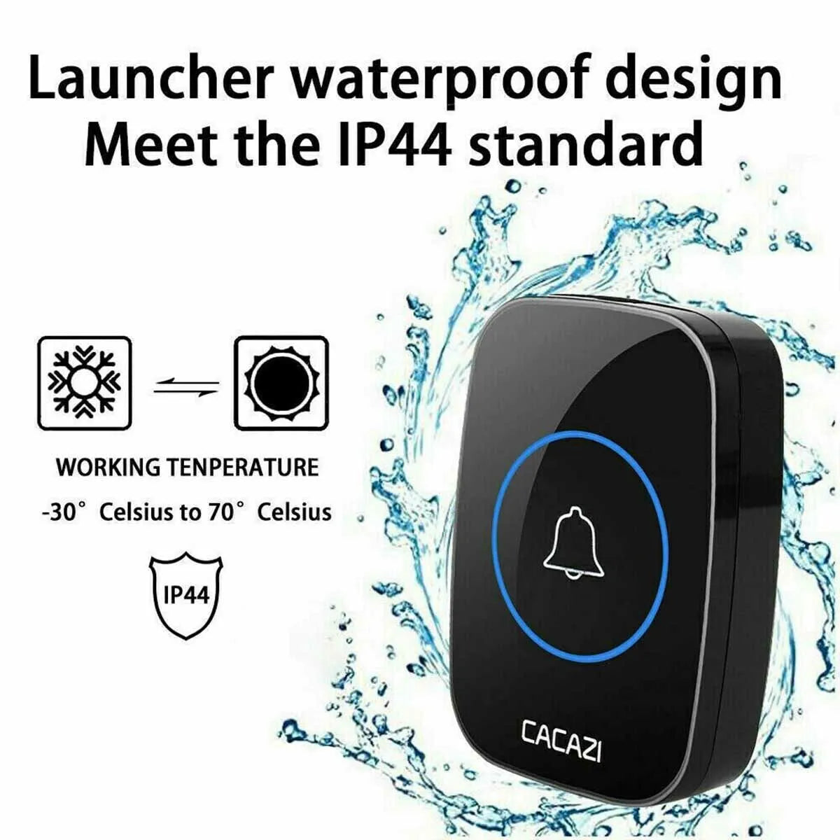 Waterproof wireless doorbell chime