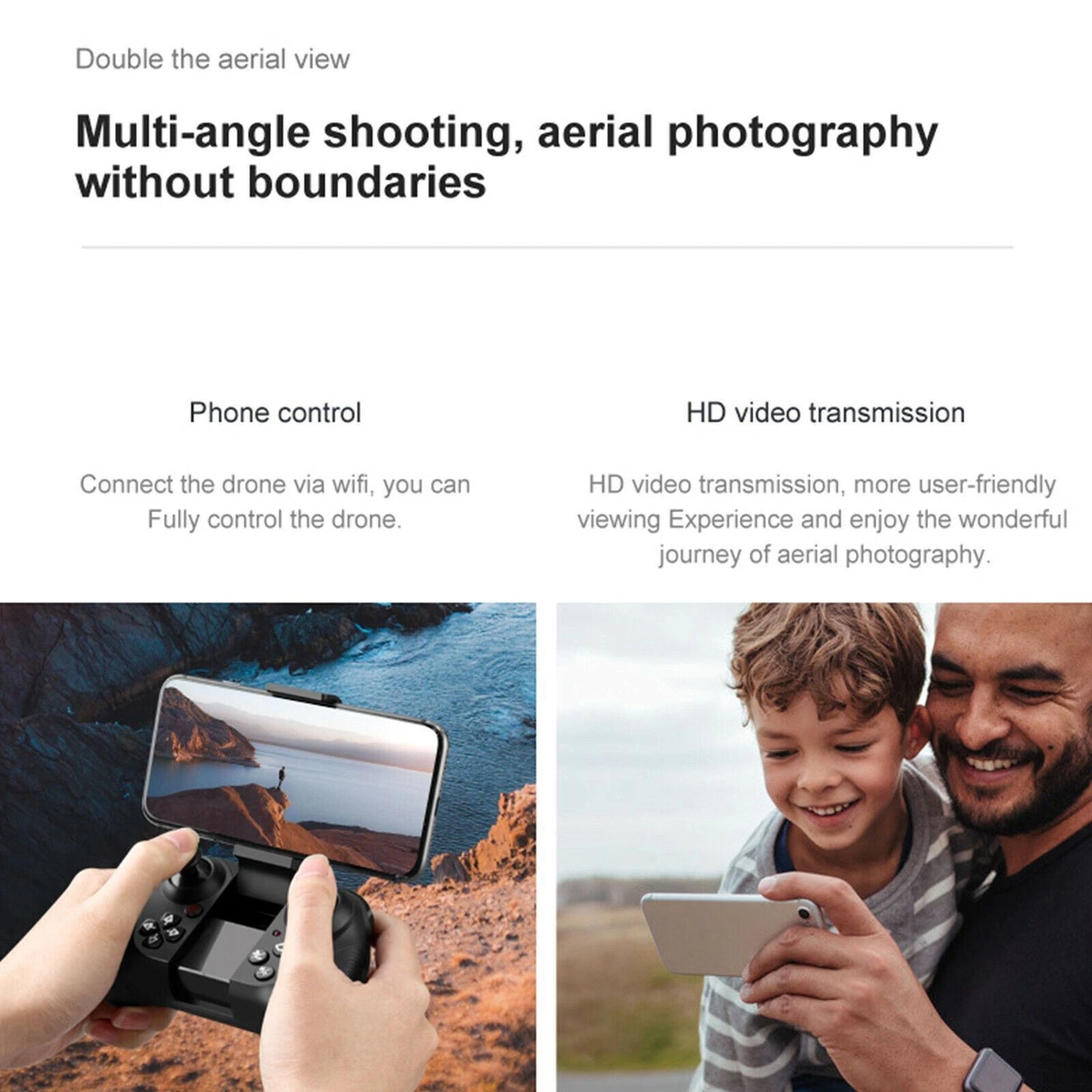 1080P HD Wi-Fi Camera Drone with FPV Live Video, Stunt Modes, Gravity Sensor & Altitude Hold – Beginner & Kids Friendly, Durable Design, Rechargeable Battery
