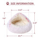Soft Hooded Plush Pet Bed for Cats and Dogs