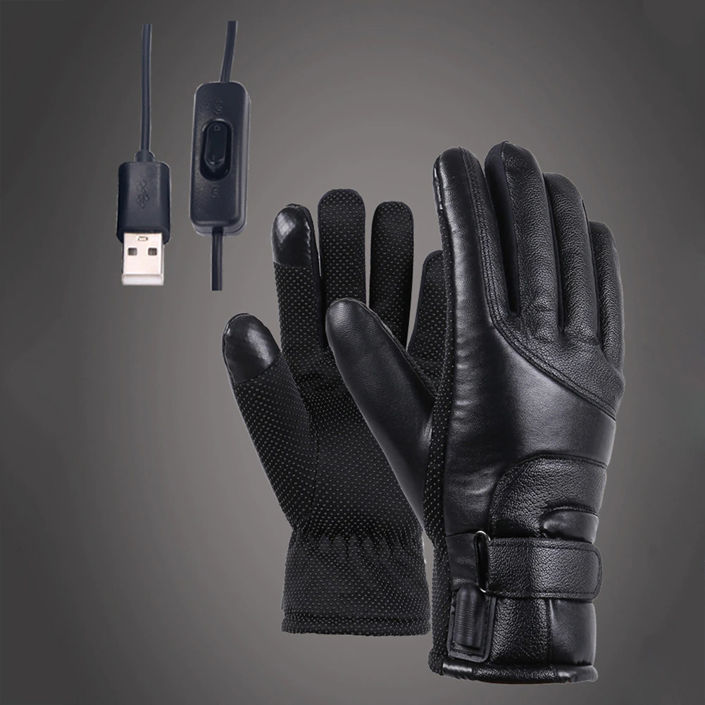 Electric Heated Gloves with Thermal Warming: Windproof for Skiing and Snow Activities (USB-Powered)