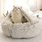 Soft Hooded Plush Pet Bed for Cats and Dogs