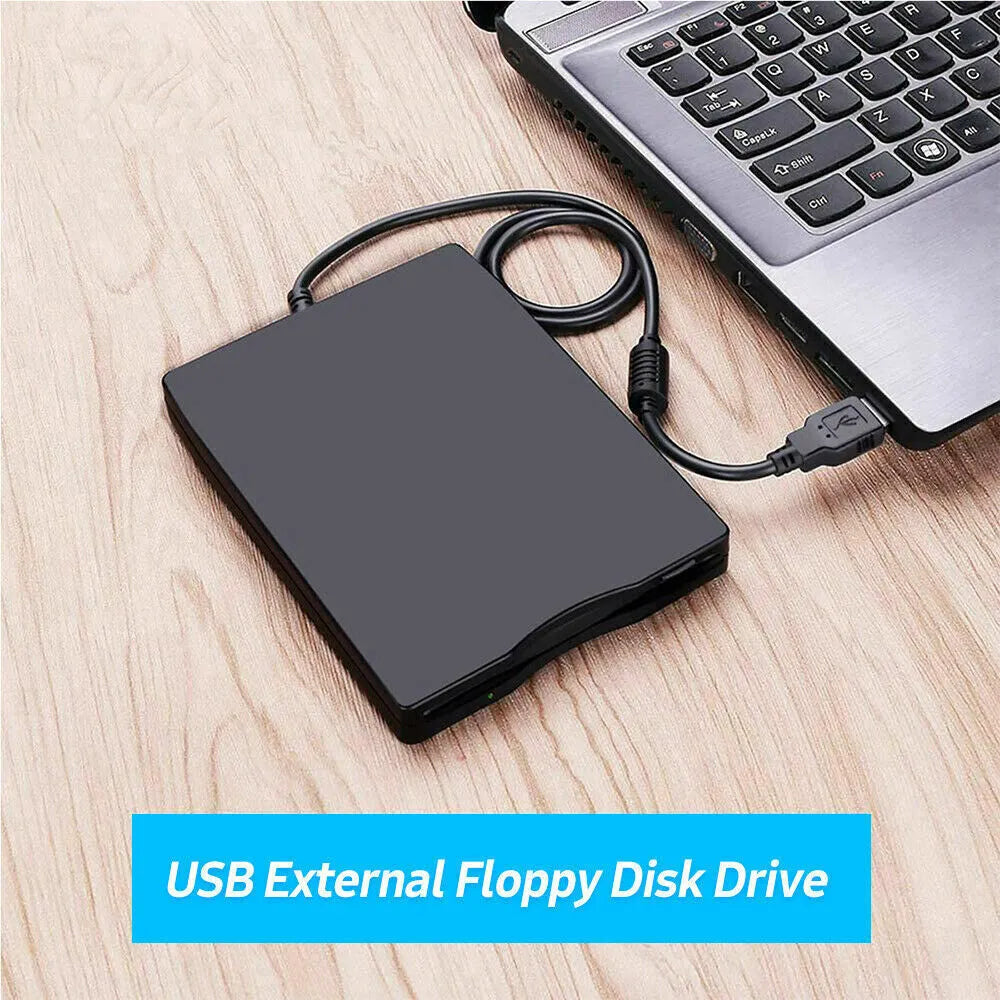 USB 2.0 External Floppy Disk Drive 3.5" 1.44MB For Laptop Windows PC Mac